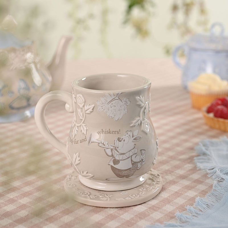 Disney Alice in Wonderland Set of Four Mugs with Matching Coasters - The Wonderland Sip & Serve Set