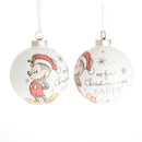 Disney Baby's Mickey & Minnie Mouse 'My First Christmas as a...' Ceramic Bauble Set in Matching Gift Boxes