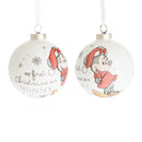 Disney Baby's Mickey & Minnie Mouse 'My First Christmas as a...' Ceramic Bauble Set in Matching Gift Boxes