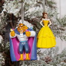 Disney Christmas Beauty & The Beast Set of 2 Resin Hanging Decorations