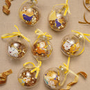 Disney Beauty & The Beast Set of 7 Golden Glitter Baubles in Gift Box