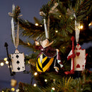 Disney Christmas Alice in Wonderland Set of 3 Resin Hanging Decorations