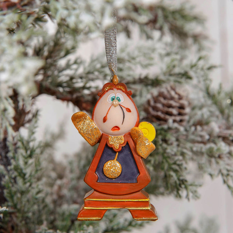 Disney Christmas Beauty & The Beast Set of 4 Resin Hanging Decorations
