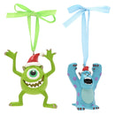 Disney Christmas Monster's Inc Mike and Sully Set of 2 Resin Hanging Decorations
