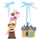 Disney Christmas UP's Carl and His House Set of 2 Resin Hanging Decorations