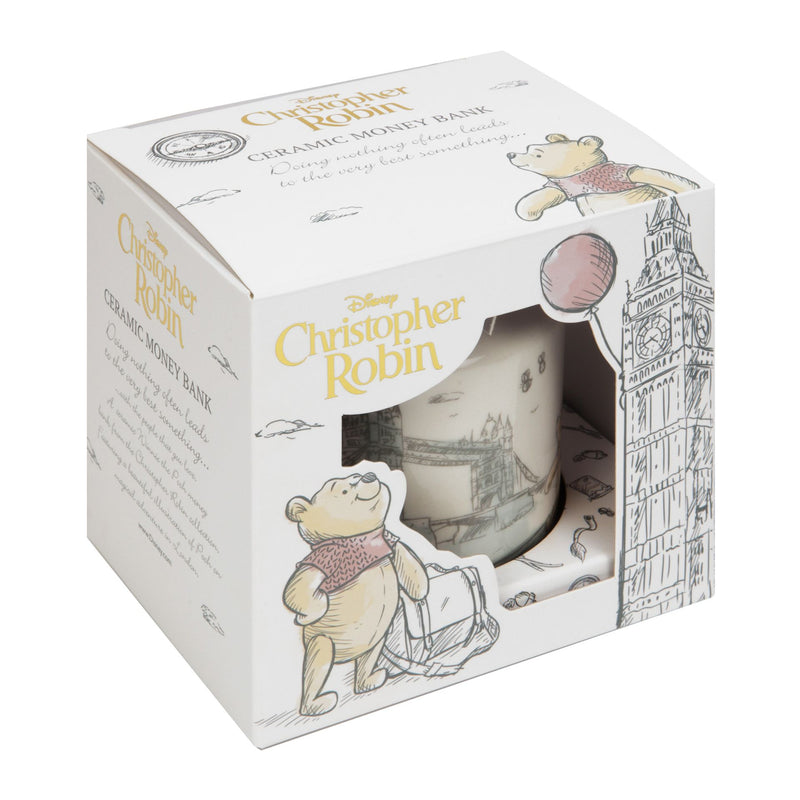 PRE-ORDER Disney Christopher Robin Winnie the Pooh Ceramic Money Box
