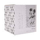 Disney Classic Collectable Mickey Mouse Glass Mug with Dark Grey Lid in Gift Box