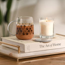 Disney Classic Collectable Mickey Mouse Glass Mug with Dark Grey Lid in Gift Box