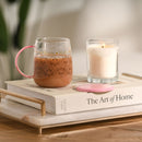 Disney Classic Collectable Oui Marie Glass Mug with Pink Lid in Gift Box