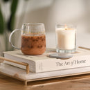 Disney Classic Collectable Stitch Glass Mug with Grey Lid in Gift Box