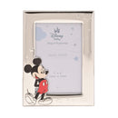 Disney Mickey Mouse Silver Plated Photo Frame - 4" x 6"