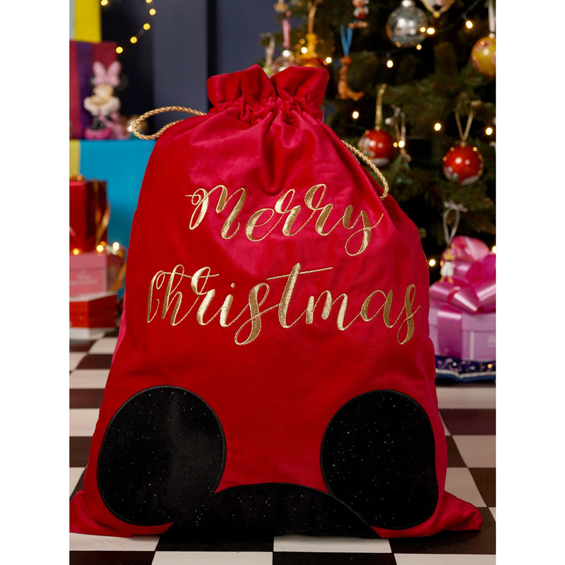 Disney Mickey Mouse 'Merry Christmas' Red Gift Sack