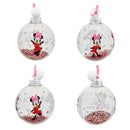 Disney Mickey & Friends Set of 7 Colourful Glitter Pom Pom Baubles in Gift Box