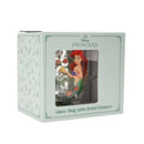 Disney Pastel Princess Ariel Floral Decorative Glass Mug