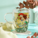 Disney Pastel Princesses Set of 7 Floral Decorative Glass Mugs