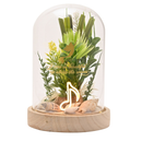 Disney Pastel Princess Ariel 'Up Above the Waves' Florals in a Cloche with Neon Light