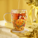 Disney Pastel Princesses Set of 7 Floral Decorative Glass Mugs