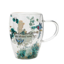 Disney Pastel Princess Cinderella Floral Decorative Glass Mug