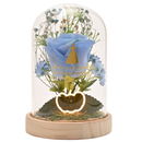 Disney Pastel Princess Cinderella 'Dreams Came True' Florals in a Cloche with Neon Light