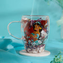 Disney Pastel Princess Jasmine Floral Decorative Glass Mug