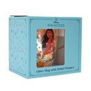 Disney Pastel Princess Moana Floral Decorative Glass Mug