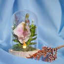 Disney Pastel Princess Moana 'Let Your Heart Sing' Florals in a Cloche with Neon Light