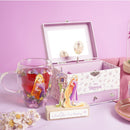 Disney Pastel Princess Rapunzel Floral Decorative Glass Mug