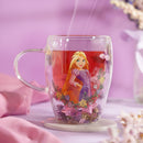 Disney Pastel Princesses Set of 7 Floral Decorative Glass Mugs