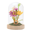 Disney Pastel Princess Rapunzel 'Follow Your Own Light' Florals in a Cloche with Neon Light