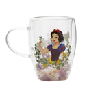 Disney Pastel Princess Snow White Floral Decorative Glass Mug