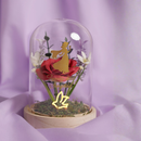 Disney Pastel Princess Snow White 'Lovely Little Songbird' Florals in a Cloche with Neon Light