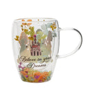 Disney Pastel Princesses Floral Decorative Glass Mug