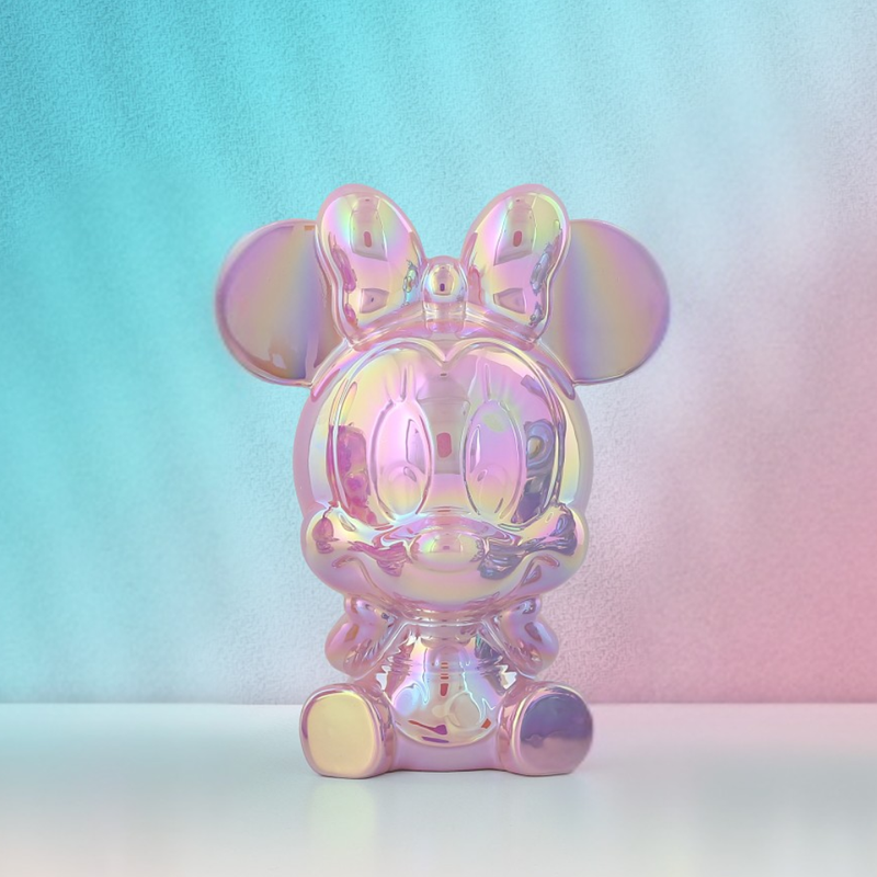 Disney Showcase Minnie Mouse Pink Iridescent Money Bank