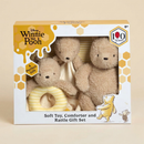 Disney Winnie The Pooh 100 Soft Toy, Comforter and Ring Rattle Boxed Gift Set