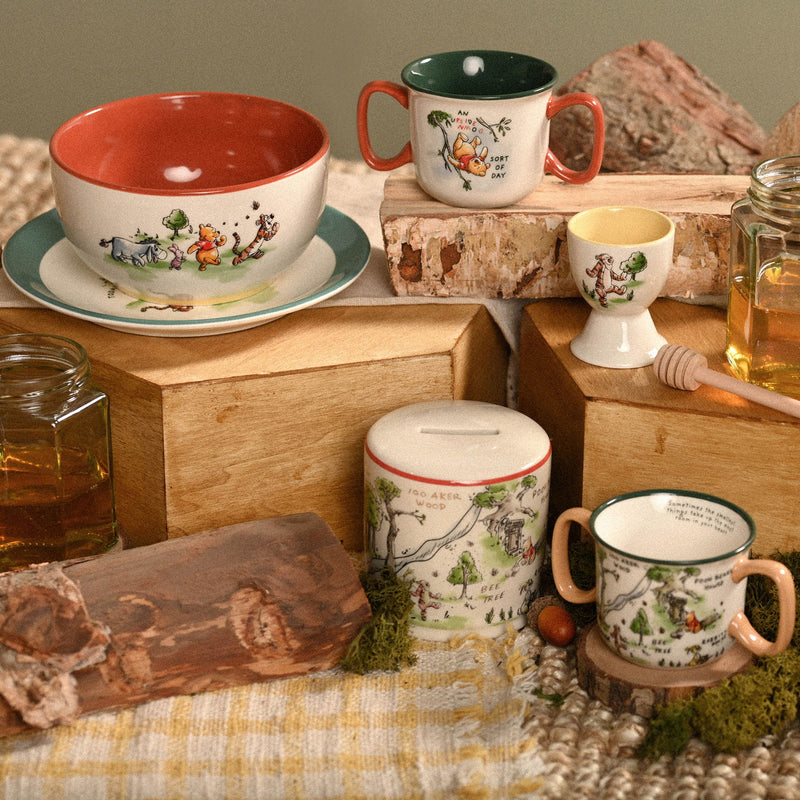 Disney Winnie the Pooh 4-Piece Ceramic Boxed Dinnerware Set