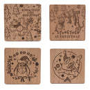 Disney Winnie the Pooh Set of 4 Wooden Christmas Coasters