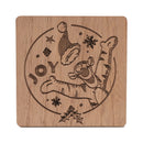 Disney Winnie the Pooh Set of 4 Wooden Christmas Coasters
