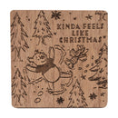 Disney Winnie the Pooh Set of 4 Wooden Christmas Coasters