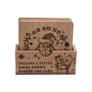 Disney Winnie the Pooh Set of 4 Wooden Christmas Coasters