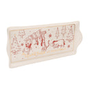 Disney Winnie the Pooh 'Together at Christmas' Rectangle Ceramic Serving Plate in Branded Box
