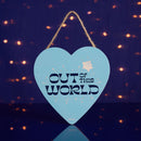 Disney Wish 'Out of This World' Wooden Hanging Heart Plaque