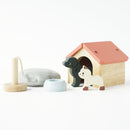 Wooden Dolls House Pet Set – 6 Piece Miniature Animal Accessories by Le Toy Van