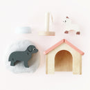 Wooden Dolls House Pet Set – 6 Piece Miniature Animal Accessories by Le Toy Van