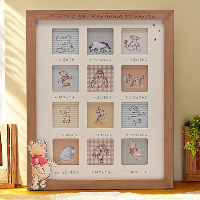 Disney Winnie The Pooh 'Adventure' First Year Large Wooden Photo Frame