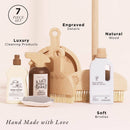 Eco-Friendly Wooden Cleaning Set – 7 Piece Pretend Play Household Cleaning Kit with Broom & Accessories by Le Toy Van