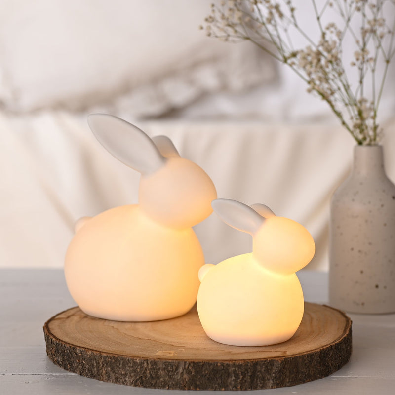 Eggs-traordinary Gifting LED Ceramic Bunny Light - 10cm