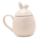 Eggs-traordinary Gifting White Floral 3D Bunny Mug With Lid