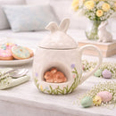 Eggs-traordinary Gifting White Floral 3D Bunny Mug With Lid