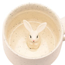 Eggs-traordinary Gifting White Speckled Mug with 3D Bunny Inside