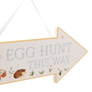 Eggs-traordinary Gifting 'Egg Hunt This Way' Hanging Plaque - 25cm